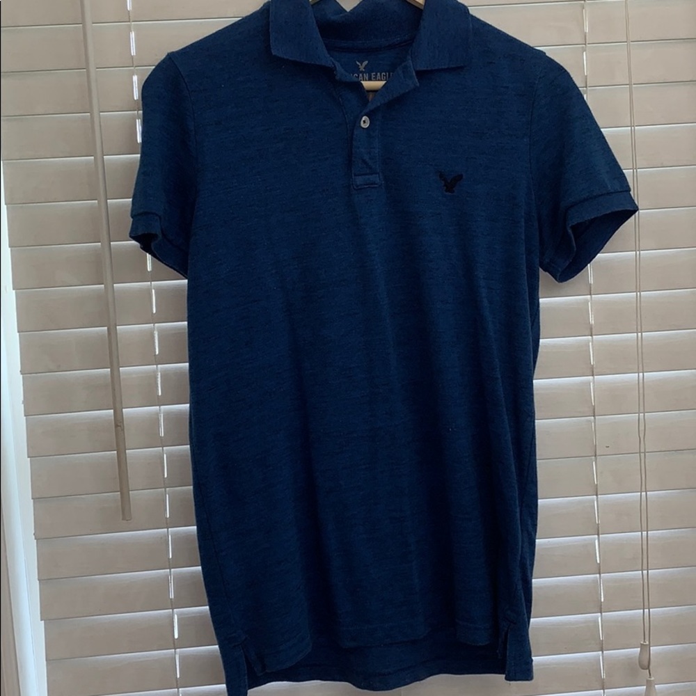 American Eagle polo shirt. Mens XS- heather blue